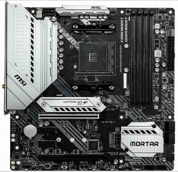 MSI MAG B550M MORTAR WIFI AM4 Micro-ATX Motherboard 中古