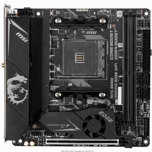 MSI MPG B550I GAMING EDGE WIFI AM4 AMD B550 SATA 6Gb/s Mini ITX AMD Motherboard 中古