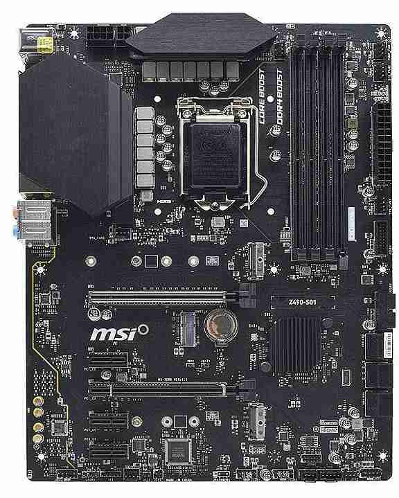 MSI Z490-S01 DDR4 SATA3 Intel Z490 LGA1200 Motherboard 中古