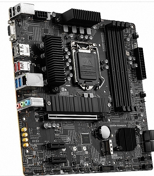 MSI Z590M BOMBER LGA1200 Intel Z590 M.2 DDR4 Micro ATX Motherboard 中古_1