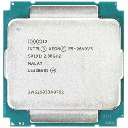 2個セット Intel Xeon E5-2699 v3 SR1XD 18C 2.3GHz 45MB 145W LGA2011-3 DDR4-2133 中古