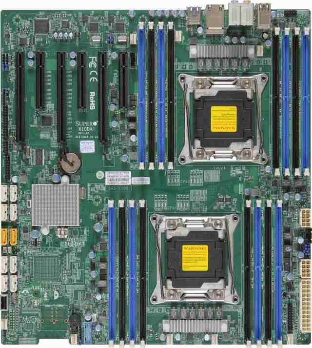 Supermicro X10DAI LGA2011 C612 DDR4 PCI-Express SATA E-ATX Motherboard Support 2696V4 中古