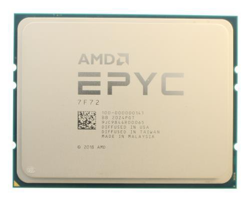 AMD EPYC 7F72 24C 3.2GHz 3.7GHz 192MB Socket SP3 1P 2P 240W 中古