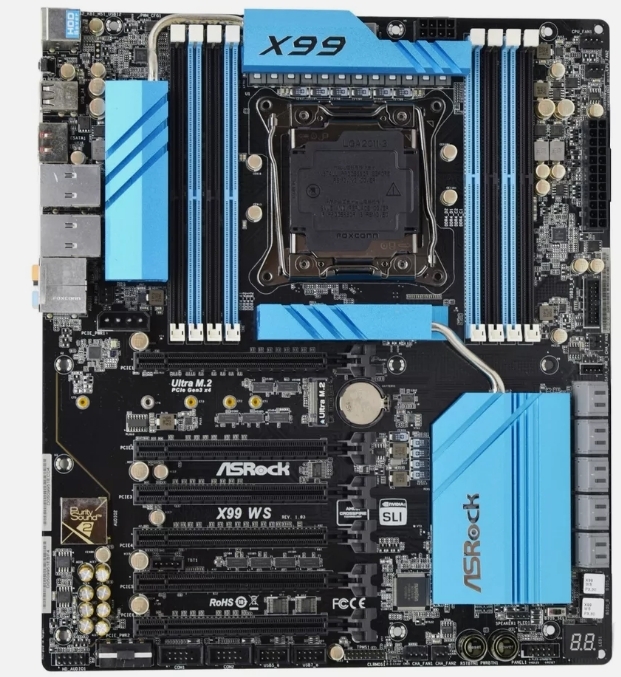 新品未使用 ASRock X99 WS-E LGA2011-3 ASRock X99-WS Intel X99 LGA2011-3 DDR4 SATA3 SPDIF eSATA EATX
