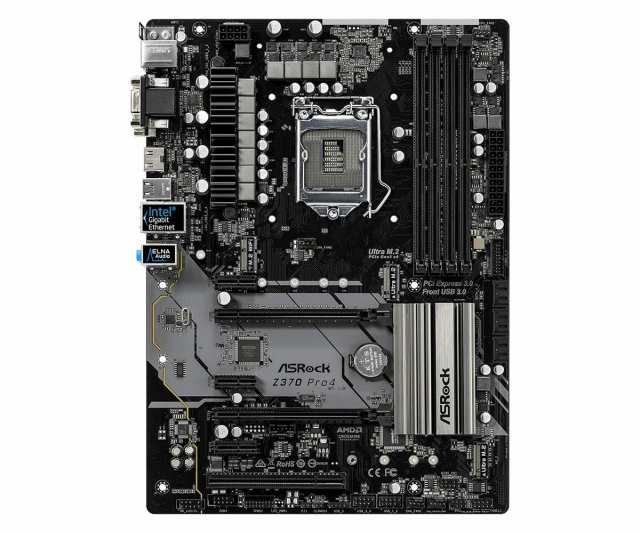 ASRock Z370 Pro4 LGA 1151 300 Series Intel Z370 HDMI SATA