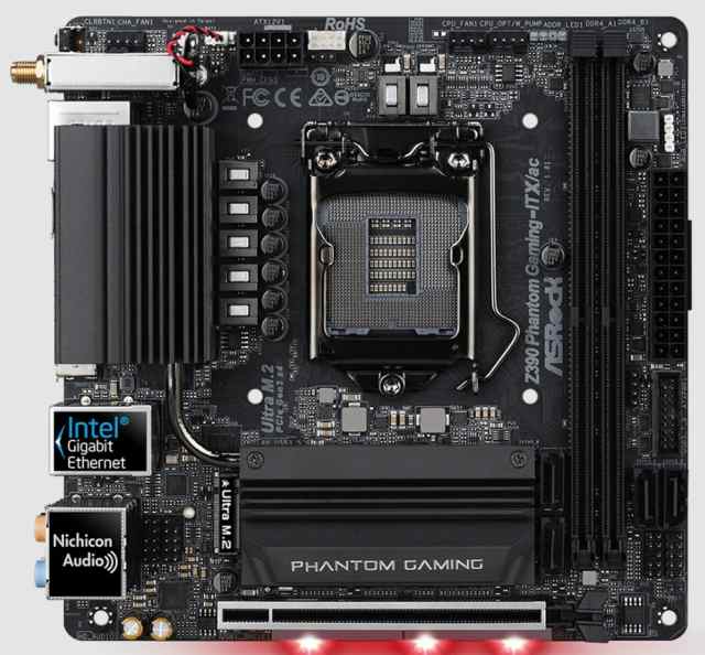 ASRock Z390 Phantom Gaming-ITX/ac HDMI Intel Z390 DDR4 LGA1151 Motherboard 中古