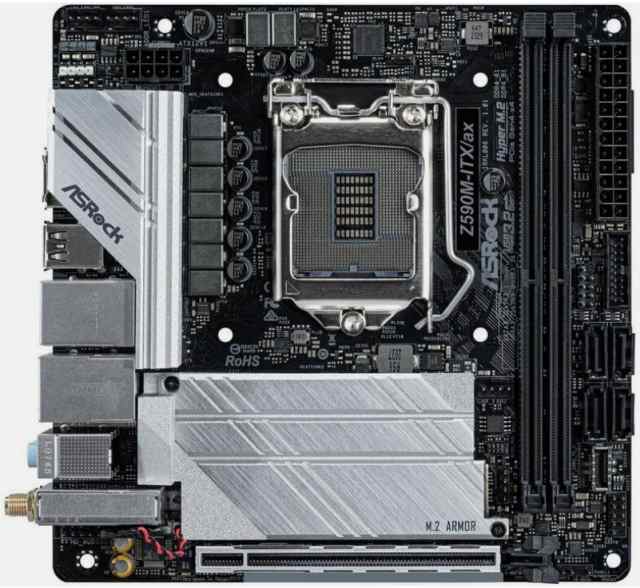 ASRock Z590M-ITX/AX LGA 1200 Intel Z590 SATA 6Gb/s Mini ITX Motherboard 中古