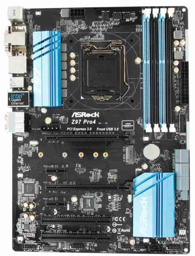 ASRock Z97 Pro4 LGA 1150 Intel Z97 HDMI SATA 6Gb/s USB 3.0 ATX