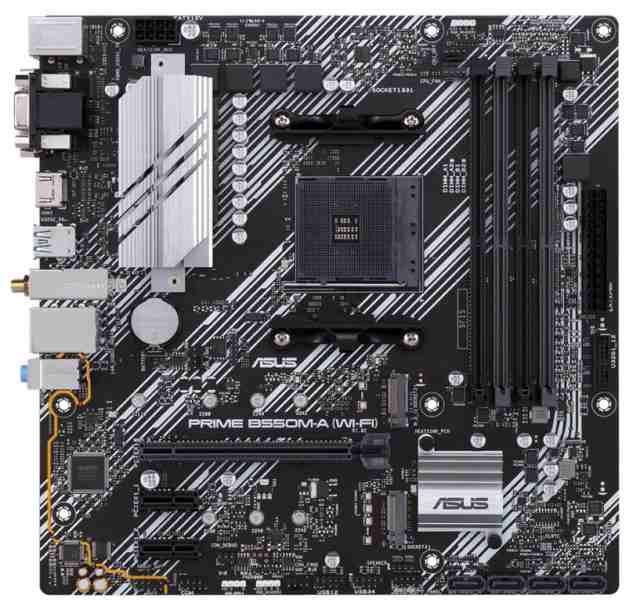 ASUS Prime B550M-A Ryzen AM4 PCIe 4.0 SATA 6 Gbps USB 3.2 Gen 2 Type-A micro ATX Motherboard 中古