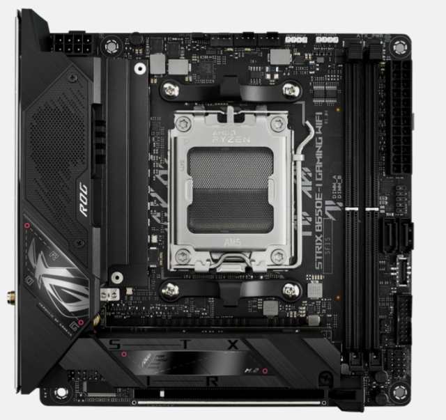 ASUS ROG STRIX B650E-I GAMING WIFI Socket AM5 AMD B650 DDR5 Mini-ITX Motherboard 中古