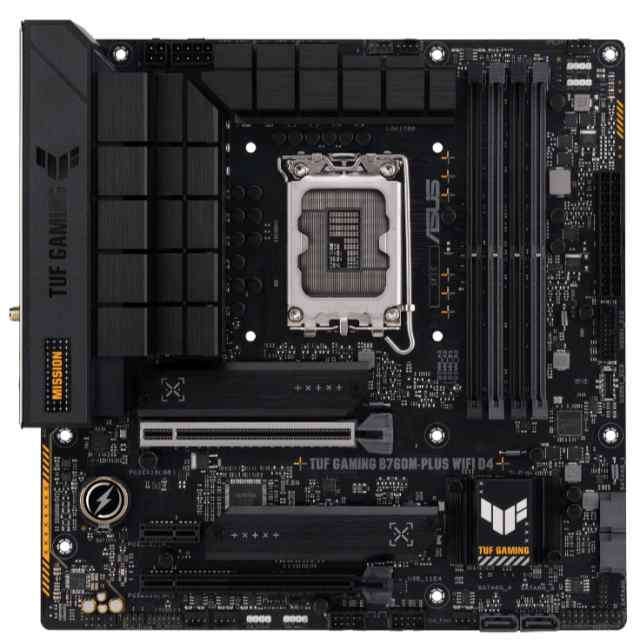 ASUS TUF GAMING B760M-PLUS WIFI D4 Intel LGA 1700 B760 MicroATX Desktop Motherboard 中古