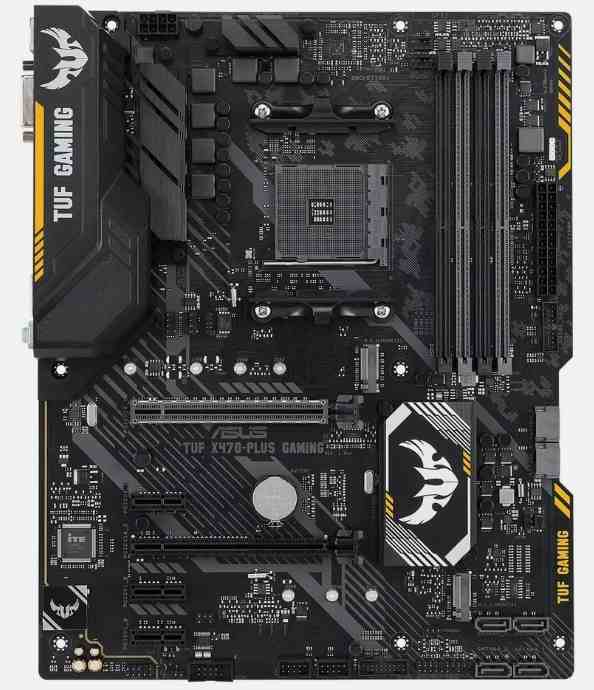 ASUS TUF X470-PLUS GAMING AMD X470 AM4 DDR4 SATA3 M.2 HDMI DVI-D ATX Motherboard 中古