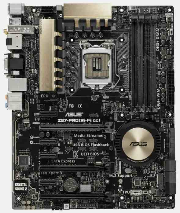 ASUS Z97-PRO(Wi-Fi ac) LGA 1150 DDR3 Intel Z97 SATA6Gb/s USB3.1 Motherboard 中古