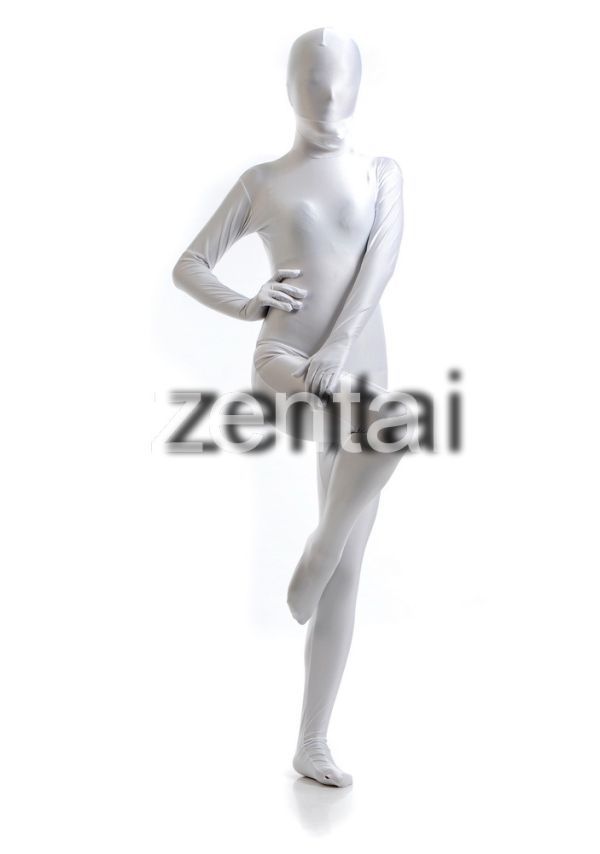 全身タイツ 白 男性女性兼用 Sサイズ ゼンタイ コスプレ ZENTAI