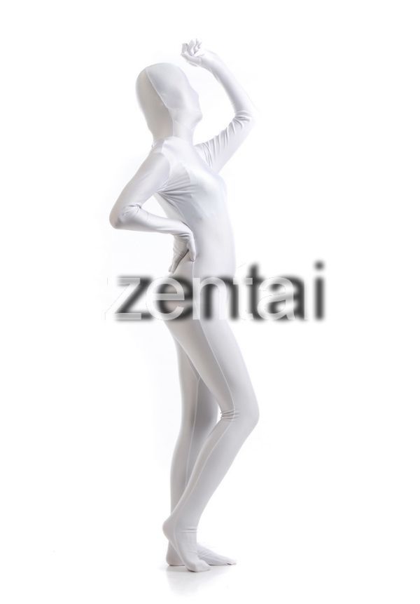 全身タイツ 白 男性女性兼用 Sサイズ ゼンタイ コスプレ ZENTAI