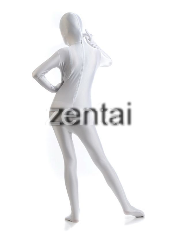 全身タイツ 白 男性女性兼用 Sサイズ ゼンタイ コスプレ ZENTAI