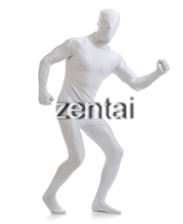 全身タイツ 白 男性女性兼用 Sサイズ ゼンタイ コスプレ ZENTAI