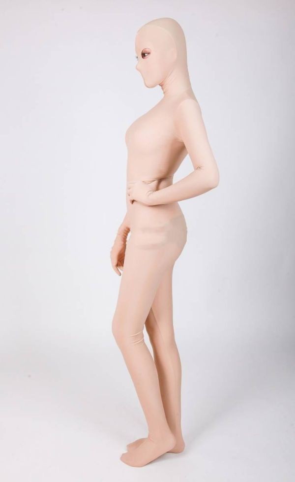 全身タイツ 目開き 肌 男性女性兼用 Sサイズ ゼンタイ コスプレ ZENTAI