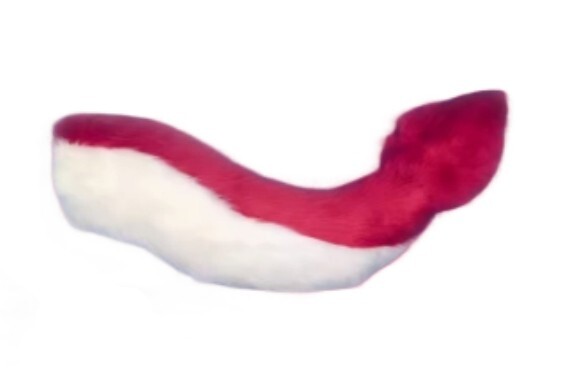 ファースーツ アクセサリー 尻尾 赤 Dタイプ 飾りもの ケモノ しっぽ fursuit ぬいぐるみ コスプレ コスチューム