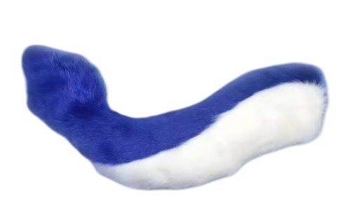 ファースーツ アクセサリー 尻尾 ダークブルー Dタイプ 飾りもの ケモノ しっぽ fursuit ぬいぐるみ コスプレ コスチューム