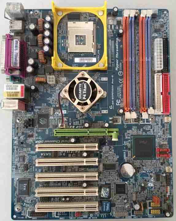 GIGABYTE GA-8IG1000 Pro-G intel Pentium4 Celeron socket478 DDR-SDRAM ATX Motherboard 中古