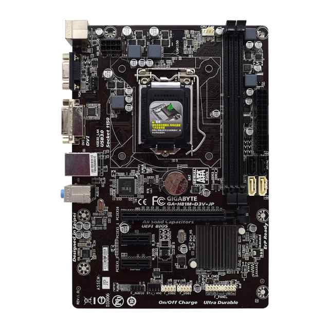 GIGABYTE H81M D3V JP H81 LGA1150 DDR3 MATX OEM Motherboard 中古