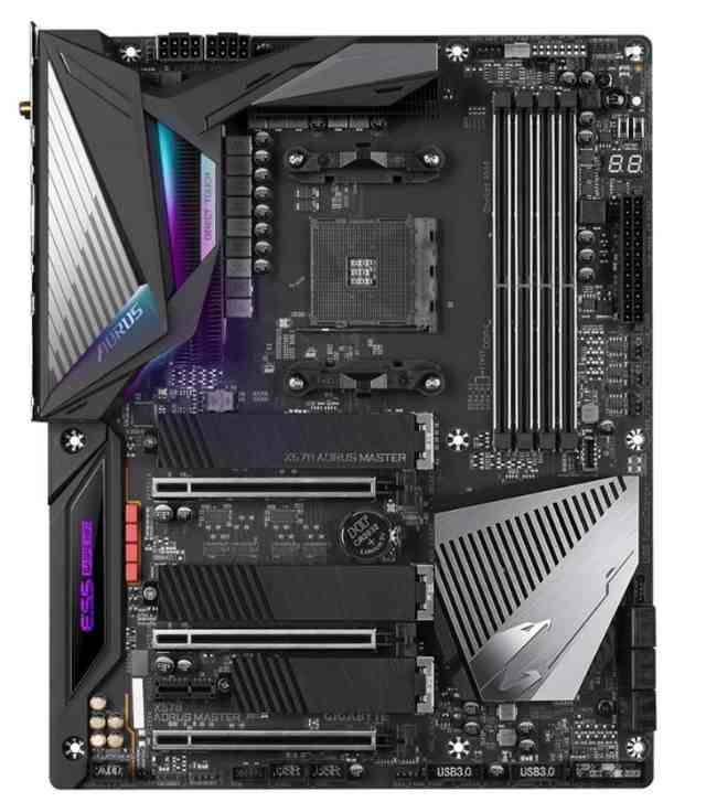 GIGABYTE X570 AORUS MASTER (rev. 1.2) AMD Ryzen 3000 PCIe 4.0 SATA 6Gb/s USB 3.2 AMD X570 ATX Motherboard 中古