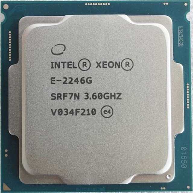 Intel Xeon E-2246G SRF7N 6C 3.6GHz 12MB 80W LGA1151 中古