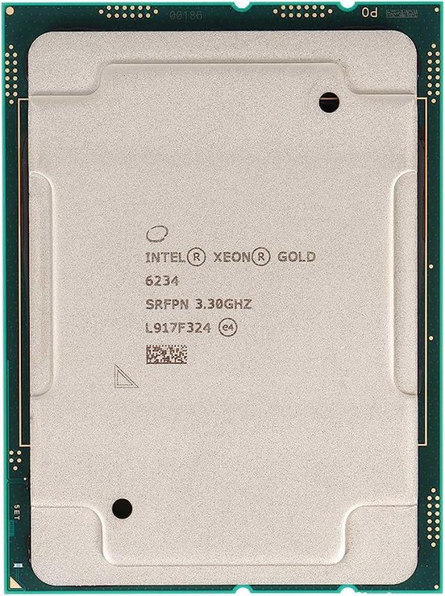 Intel Xeon Gold 6234 SRFPN 8C 3.3GHz 4.0/4.0GHz 24.75MB 130W LGA3647 DDR4-2933 中古