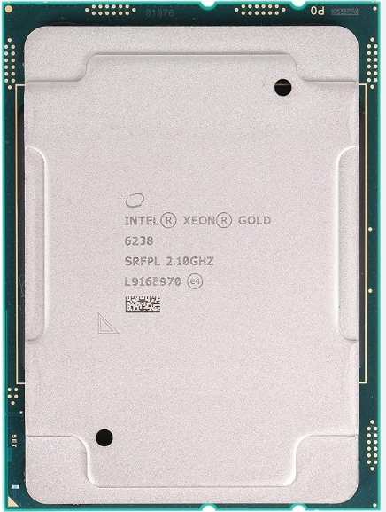 Intel Xeon Gold 6238 SRFPL 22 Core 2.1Ghz LGA 3647 44 threads CPU processor 140W 中古