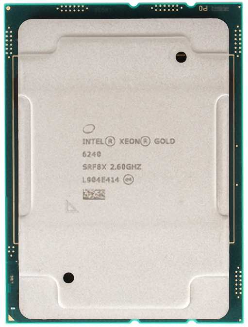 Intel Xeon Gold 6240 SRF8X 18C 2.6GHz 3.3/3.9GHz 24.75MB 150W LGA3647 DDR4-2933 中古