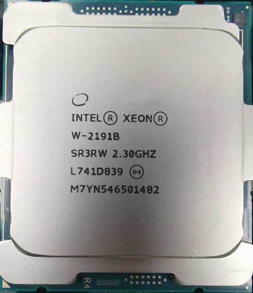 Intel Xeon W-2191B 18C 2.3GHz 4.3GHz 24.75MB 140W LGA2066 DDR4-2666 中古