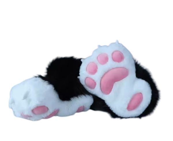 着ぐるみ ケモノ足 靴下 黒 フリーサイズ 21.5ー28CM ケモノ脚 ファースーツ fursuit ぬいぐるみ コスプレ コスチューム kigurumi