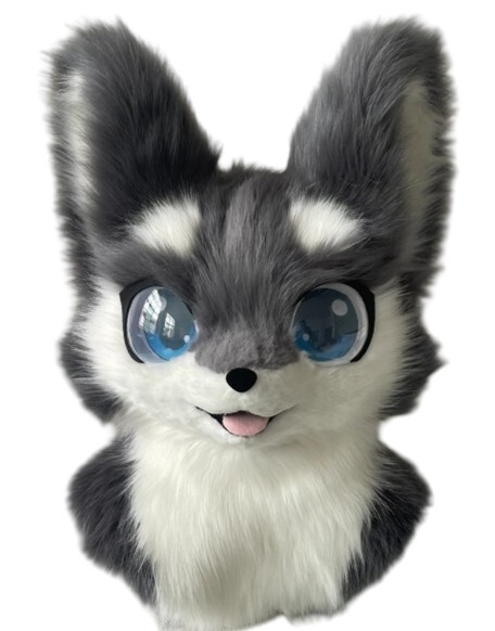 着ぐるみヘッド 犬 Cタイプ 小さめ 身長140ー169cm 全頭ヘッド ケモノ マスク ファースーツ ぬいぐるみ コスプレ コスチューム