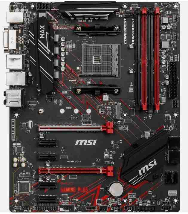 MSI B450 GAMING PLUS MAX AM4 AMD B450 SATA 6Gb/s ATX AMD Motherboard 中古