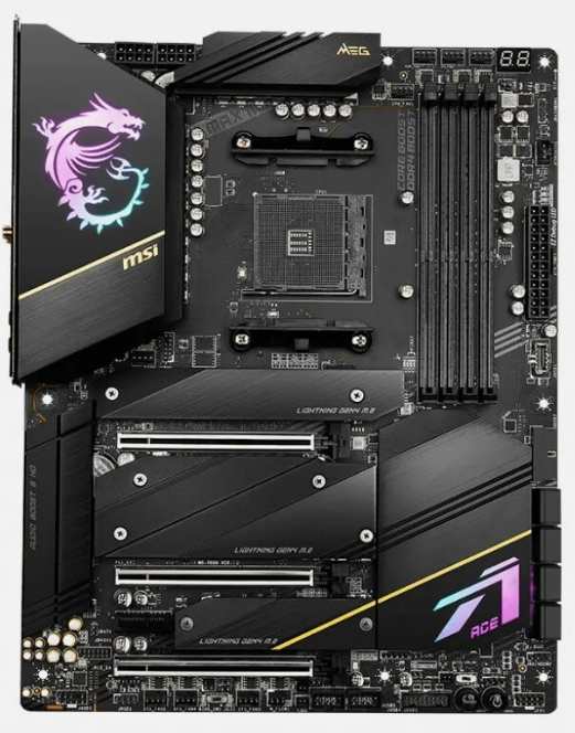 MSI MEG X570S ACE MAX Socket AM4 DDR4 6 SATA III ATX Motherboard 中古