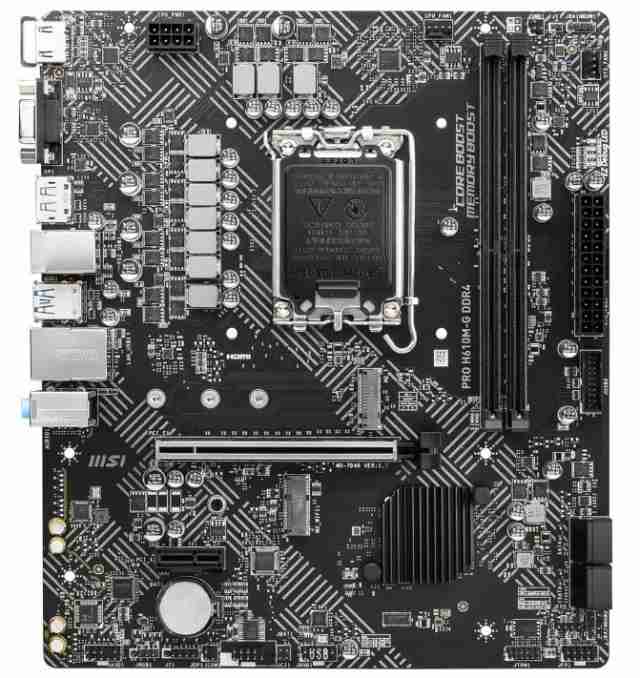 MSI PRO H610M-G DDR4 LGA 1700 Intel H610 SATA 6Gb/s Micro ATX Intel Motherboard 中古