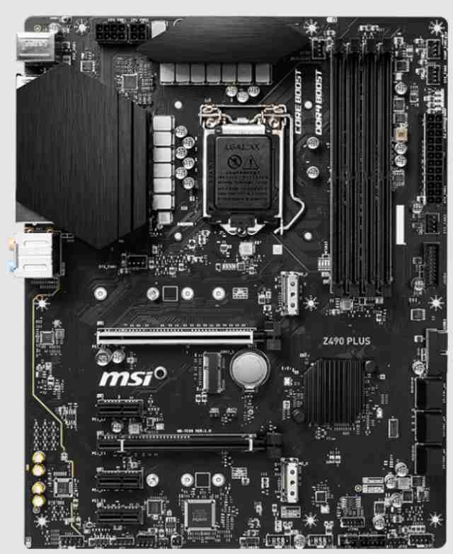 MSI Z490 PLUS LGA1200 4 DDR4 128G HDMI+DP ATX Motherboard 中古