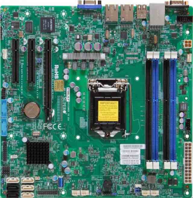 Supermicro X10SLM-F Socket H3 LGA 1150 Up to 32GB DDR3 ECC 1600MHz microATX Motherboard 中古