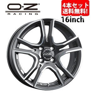 ADRENALINA アドレナリーナ アルミホイール 16インチ 5.0J PCD100 4本セット OZ Racing オーゼット｜au PAY  マーケット