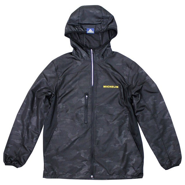 ミシュラン MICHELIN リップストップフードジャケット Ripstop Hoodjacket Michelin Camo Black カモフラージュ ブラック ビバンダム おしゃれ