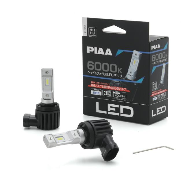 PIAA ヘッドライト/フォグライト用 LED 6000K 〈コントローラーレスタイプ〉 12V 18W 4000lm H8/9/11/16 3年保証 車検対応 2個入 LEH182 ピア_3