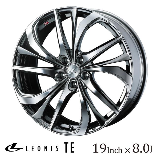 Weds LEONIS ウェッズ レオニス TE 19インチ 8.0J 5H114.3 +35 BK/SC(RED) アルミホイール単品 4本セット 送料無料 WEDS ウェッズ レオニス TE 19インチ 8J カラー:BK⁄SC[RED] ブラック
