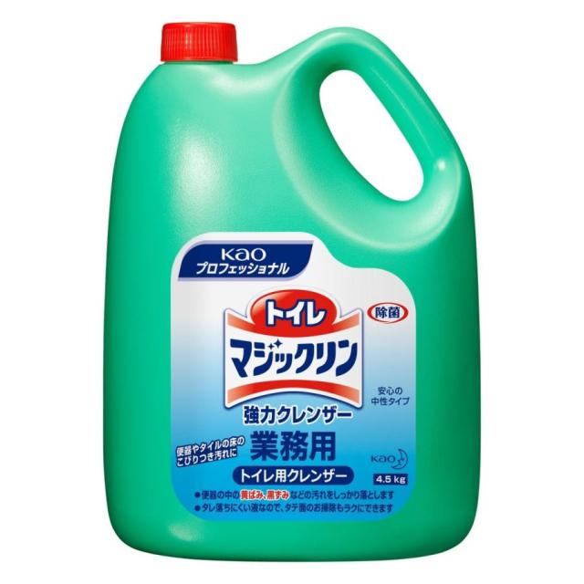 トイレ用 洗剤 花王 トイレマジックリン 強力クレンザー4.5kg消臭・洗浄スプレー 詰め替え用 × 4個 トイレ掃除 トイレ マジックリン 強力 黄ばみ 黒ずみ 研磨剤 トイレ掃除 中性 ユーカリの葉の香り 便器 大掃除 プロシリーズ