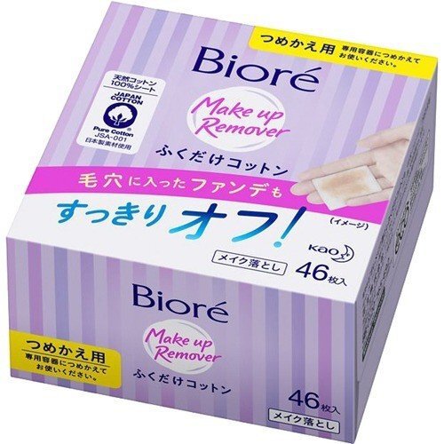 【花王】ビオレ メイクふくだけコットン ＜詰替＞ ４６枚