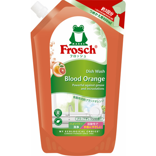 フロッシュ 食器用洗剤 ブラッドオレンジ 詰替(800ml) キッチン用品 食器洗い 弱酸性 油汚れ 洗浄力 キッチン用洗剤