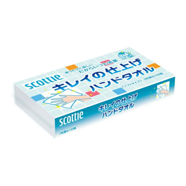 スコッティ キレイの仕上げ ハンドタオル100  × 60個  ハンドタオル ペーパータオル 紙タオル 9,121円