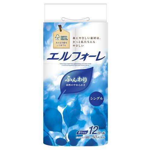 エルフォーレ トイレットティシュー シングル(12ロール) × 6個 大王製紙 4,715円