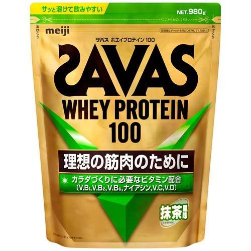 ザバス ホエイプロテイン100 抹茶風味(980g) 4種のビタミンB群 ビタミンC配合 ビタミンD配合