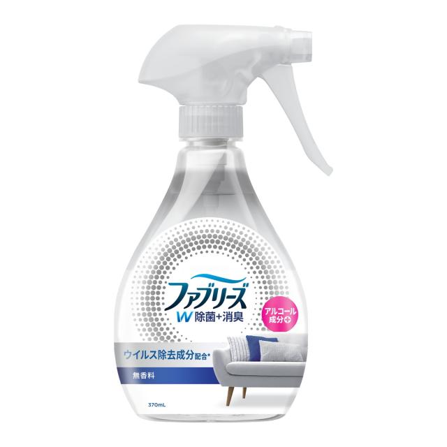 P&G ファブリーズ W除菌+消臭 無香料 アルコール 成分入り 370mL 消臭剤 芳香剤 除菌 消臭剤